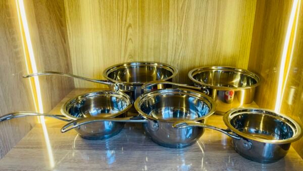 set de casseroles en inox 5 pièces Promo Sara